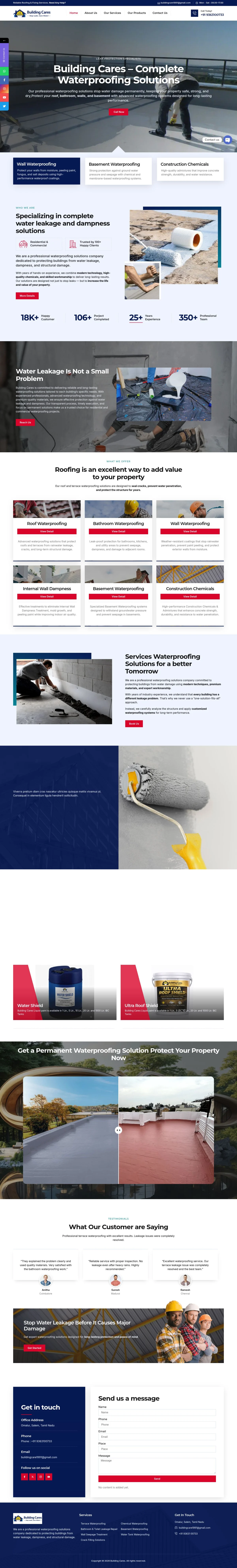 Building Cares homepage