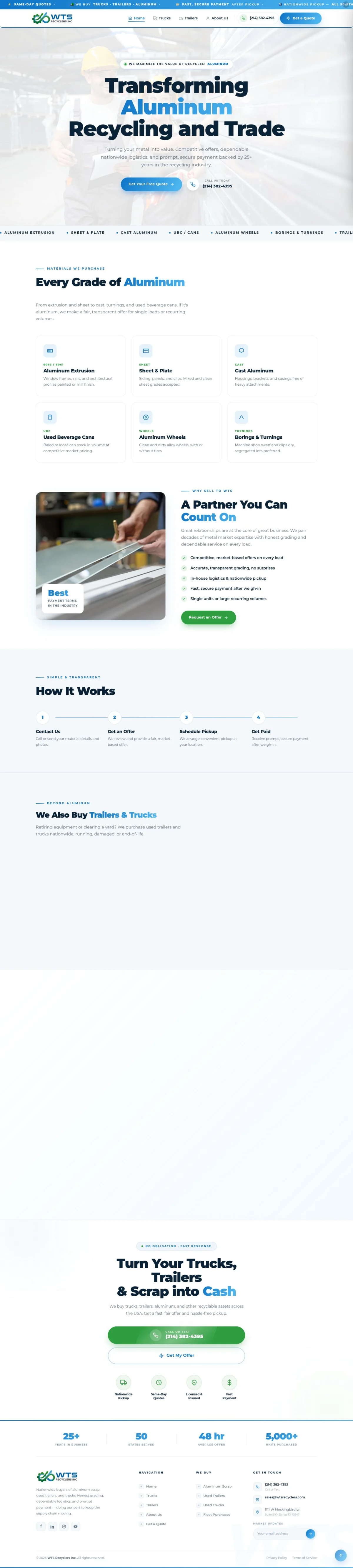 WTS Recyclers homepage